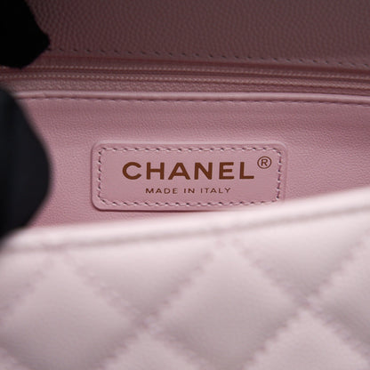 Chanel Small Coco Handle Caviar Light Pink NG750 L