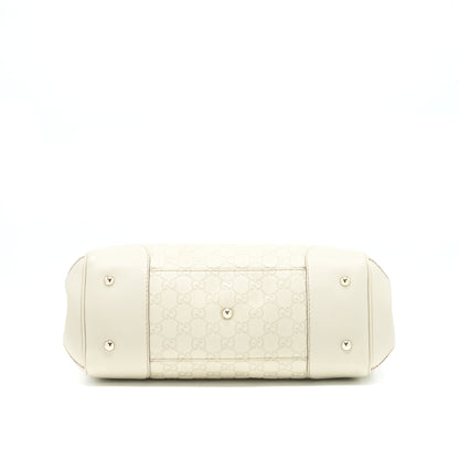 Gucci Interlock Pattern Tote Bag Light Grey