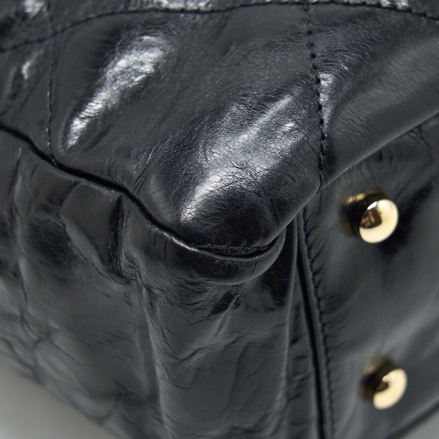 Chanel Calfskin Tote bag with Chain black and Red