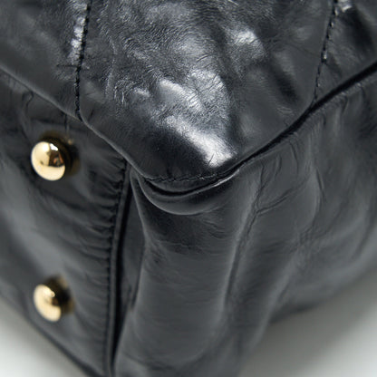 Chanel Calfskin Tote bag with Chain black and Red