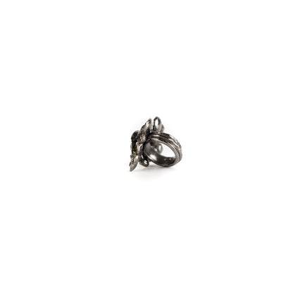 Saint Laurent Yellow Glitter Ring