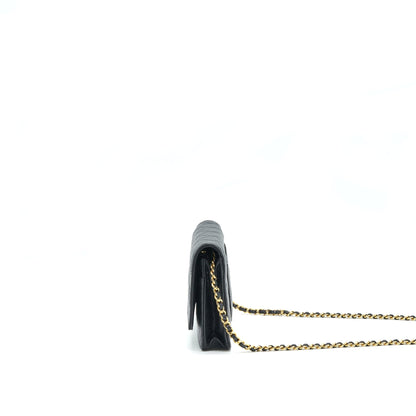 Chanel Caviar Wallet On Chain Black