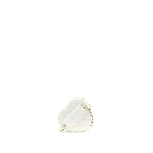 Chanel 22s Heart Belt Bag Lambskin White L