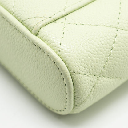 Chanel Mini Vertical Vanity with Chain Caviar Light Green L