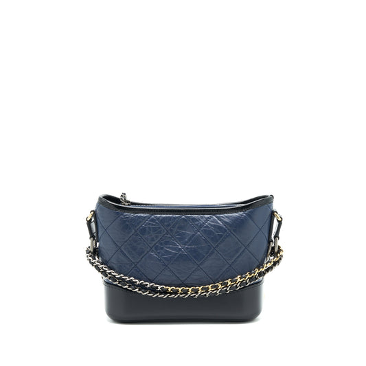 Chanel Small Gabrielle Hobo Bag Black/ Navy