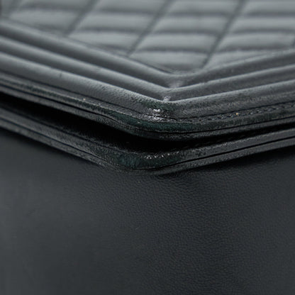 Chanel Medium Boy Bag Lambskin Black Ruthenium