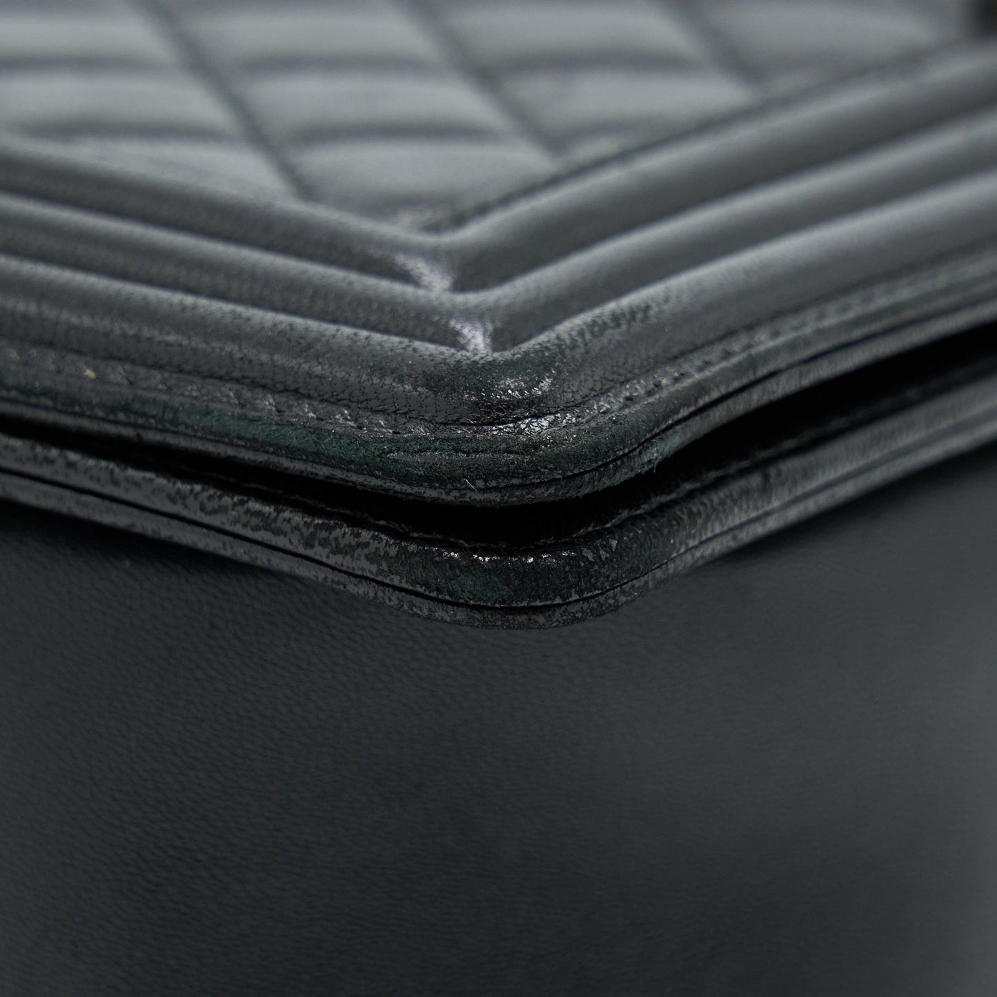 Chanel Medium Boy Bag Lambskin Black Ruthenium