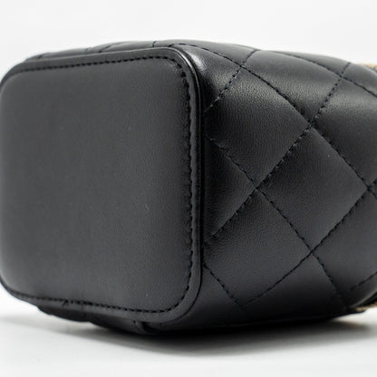Chanel Pearl Crush Mini Vanity Case Lambskin Black