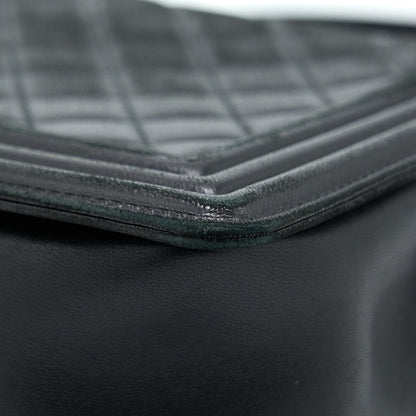 Chanel Medium Boy Bag Lambskin Black Ruthenium