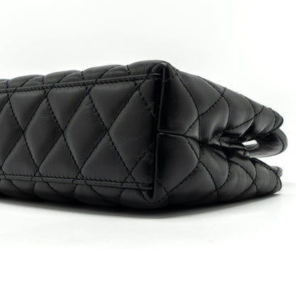 Chanel 23k Mini Shopping Bag Calfskin Black Brushed (Microchip)