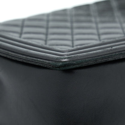 Chanel Medium Boy Bag Lambskin Black Ruthenium