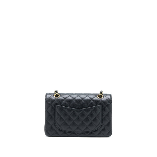 Chanel Small Classic Flap Bag Caviar Black  (Microchip)