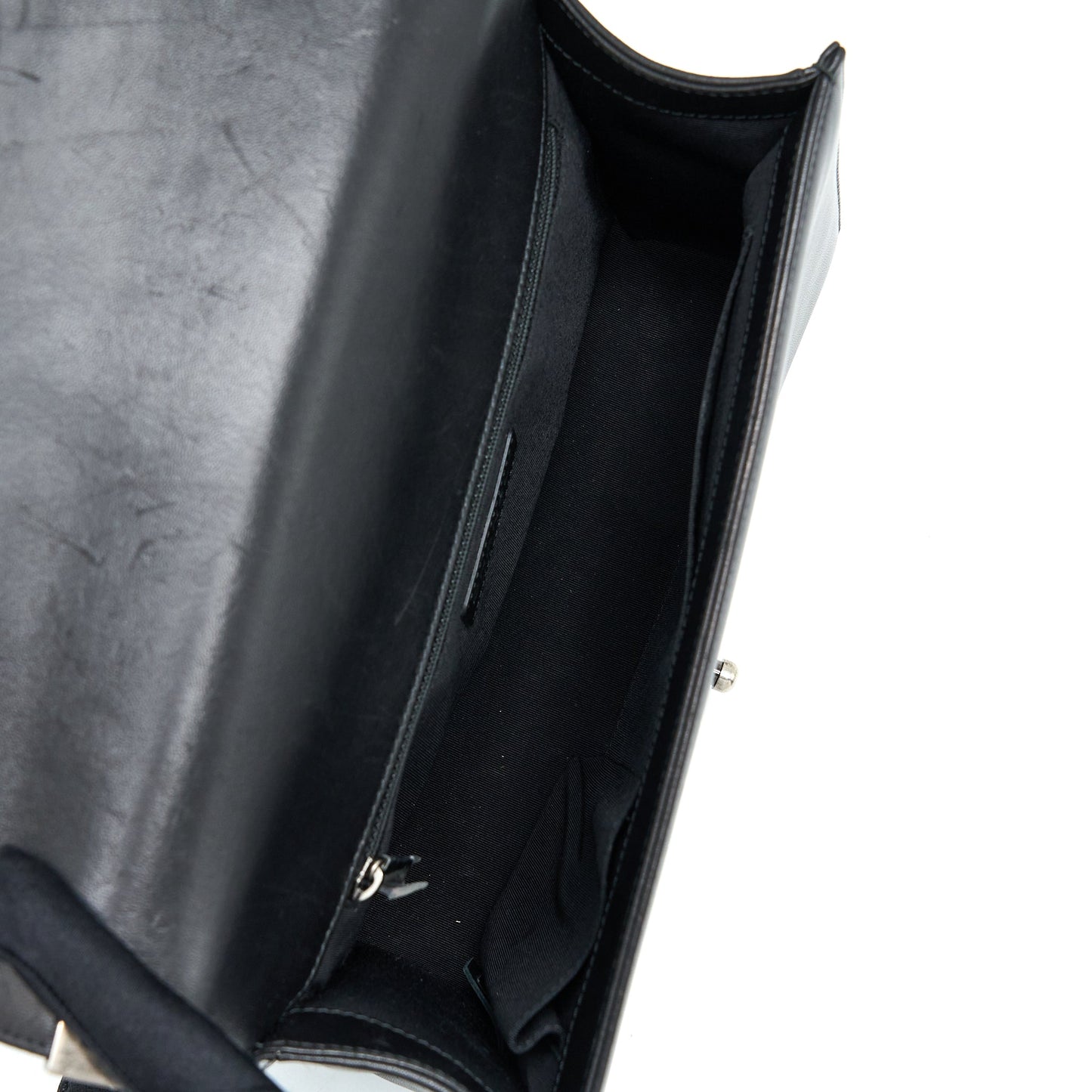 Chanel Medium Boy Bag Lambskin Black Ruthenium