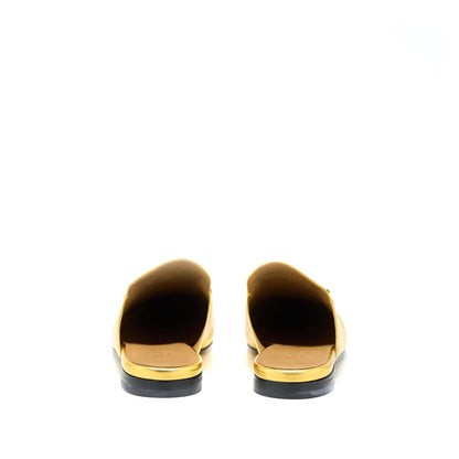 Gucci Size 38 Princetown Slipper Gold With