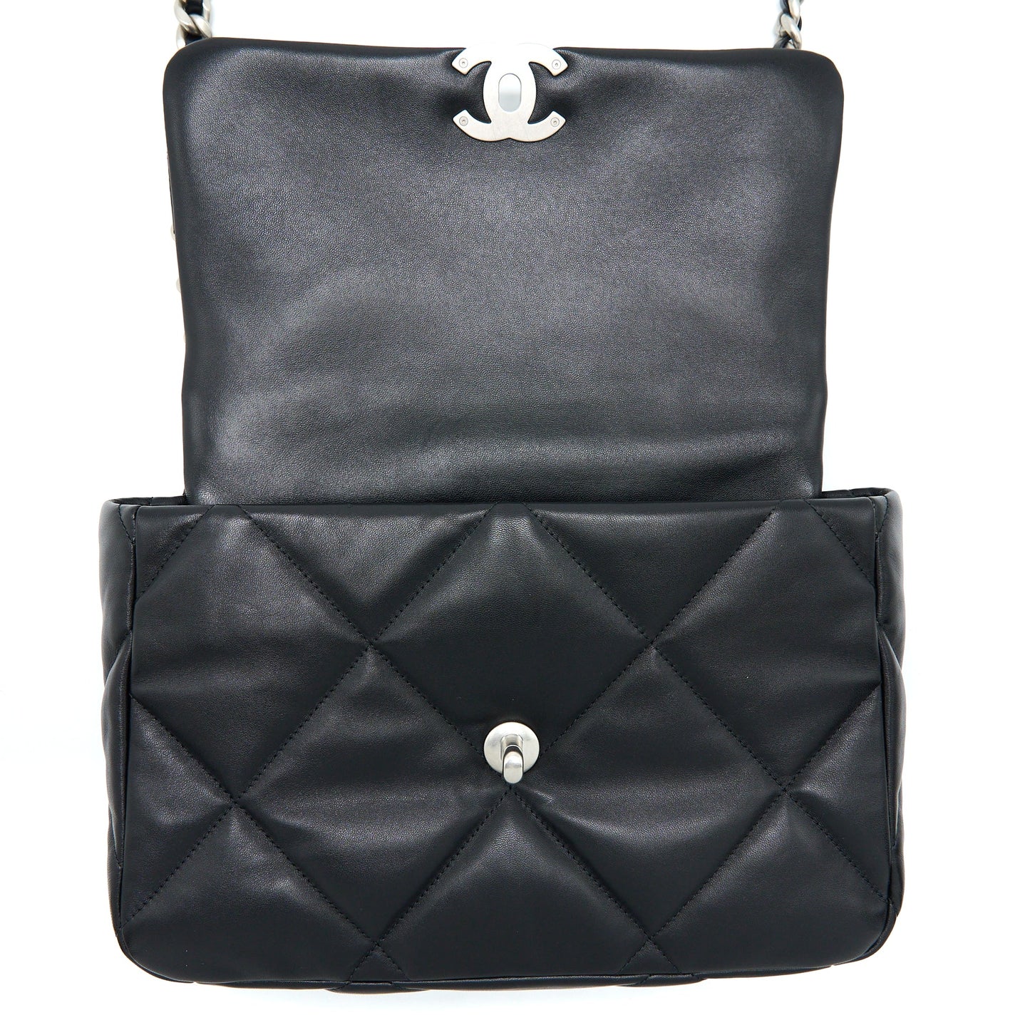 Chanel Medium 19 Bag Goatskin Black Multicolour Hardware (Microchip)