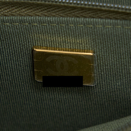 Chanel 22K Wallet On Chain Caviar Dark Green L (Microchip)
