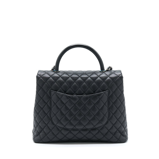 Chanel Coco Handle Flap Bag Caviar Black Ruthenium Hardware