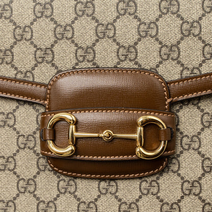 Gucci Horsebit 1955 Shoulder Bag GG Supreme Canvas Beige/Ebony