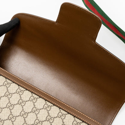 Gucci Horsebit 1955 Shoulder Bag GG Supreme Canvas Beige/Ebony