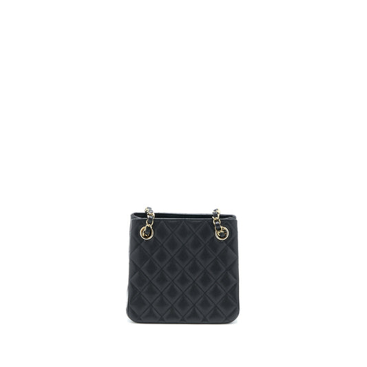 Chanel Mini Bucket Tote Bag Caviar Black L (Microchip)