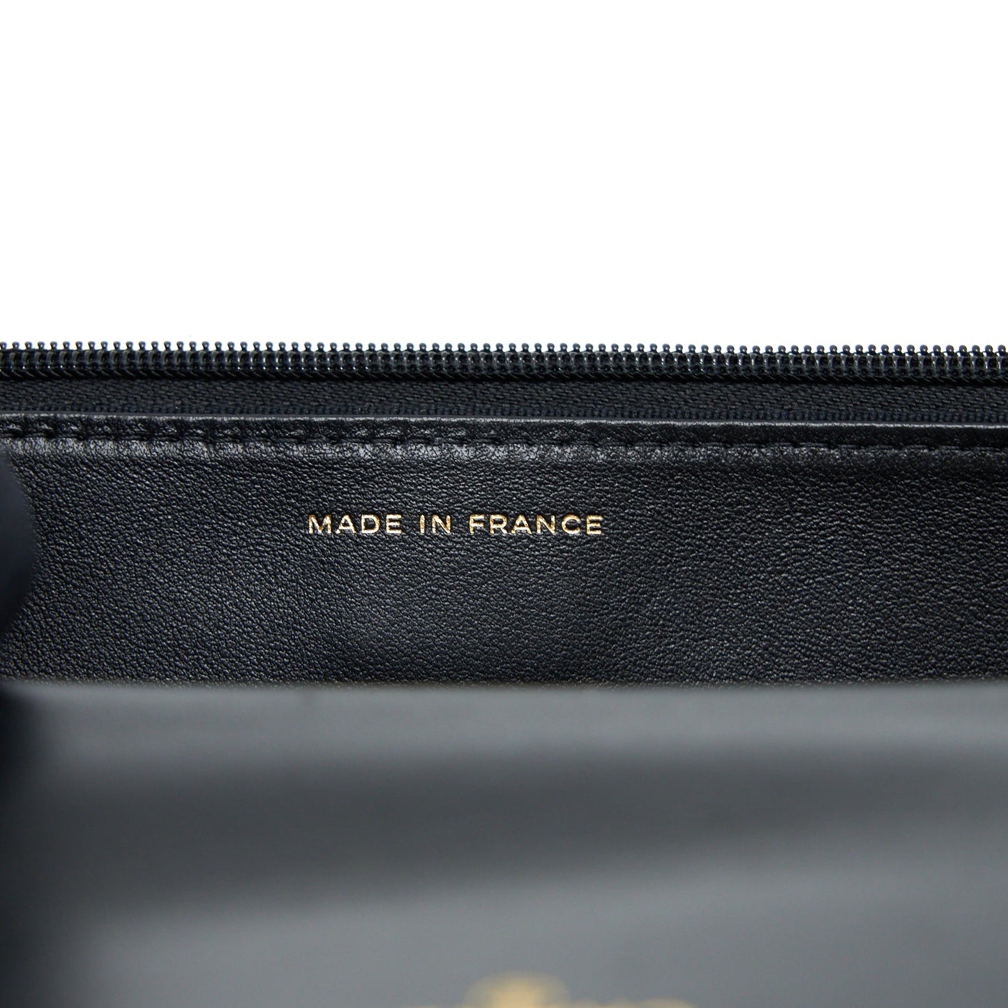 Chanel Top Handle Wallet On Chain Lambskin Black Brushed  (Microchip)