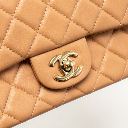 Chanel Mini Rectangular Flap Bag Lambskin Beige L (Microchip)