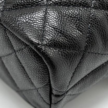 Chanel 25c Quilted Hobo Bag Caviar Black  (microchip)
