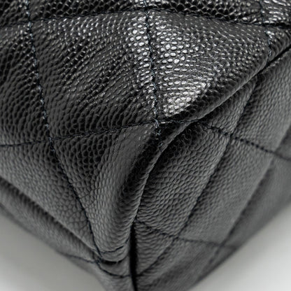 Chanel 25c Quilted Hobo Bag Caviar Black  (microchip)