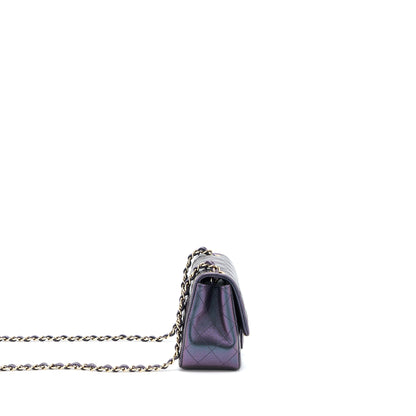 Chanel 22B Mini Square Pearly Lambskin Black L (Microchip)