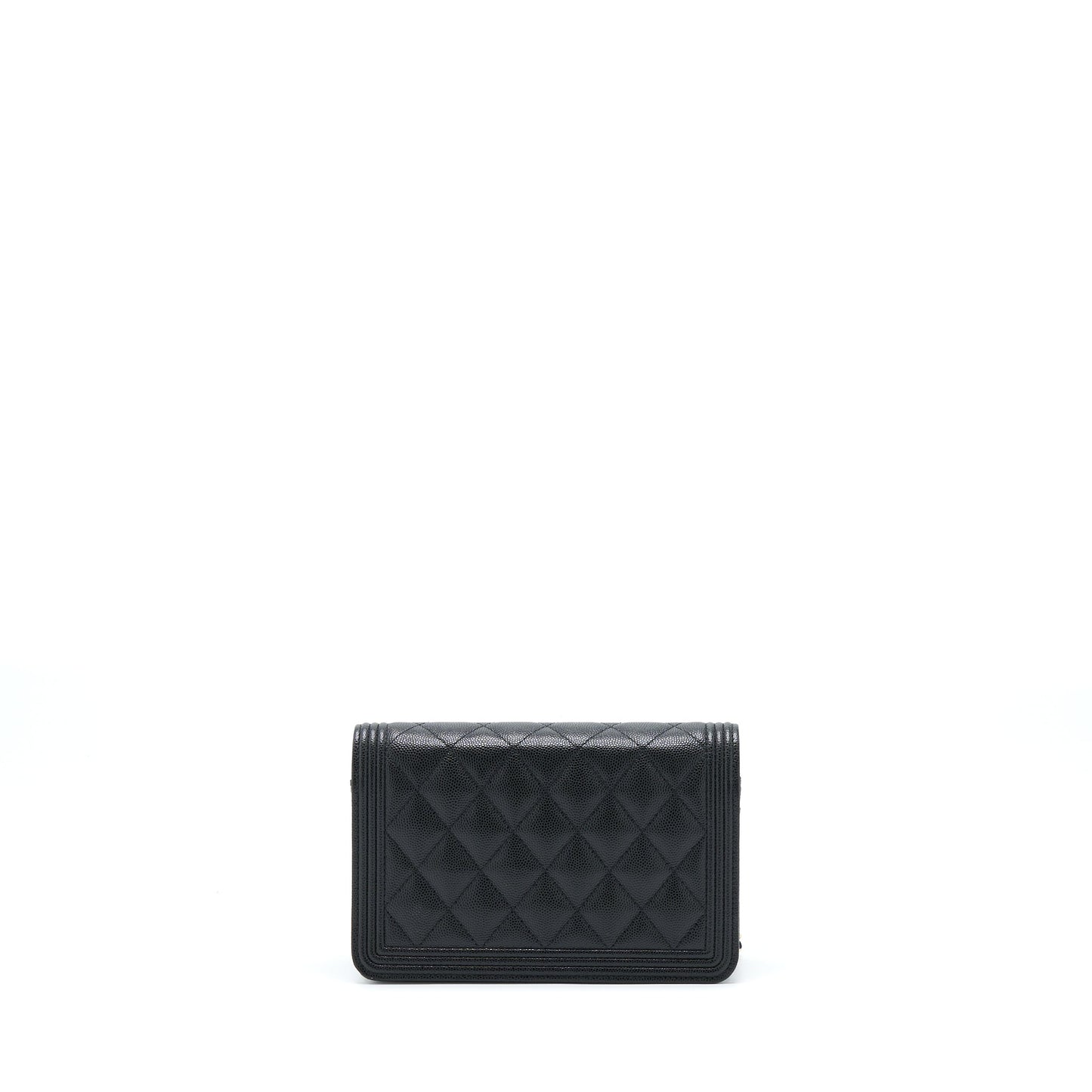 Chanel Boy Wallet On Chain Caviar Black L
