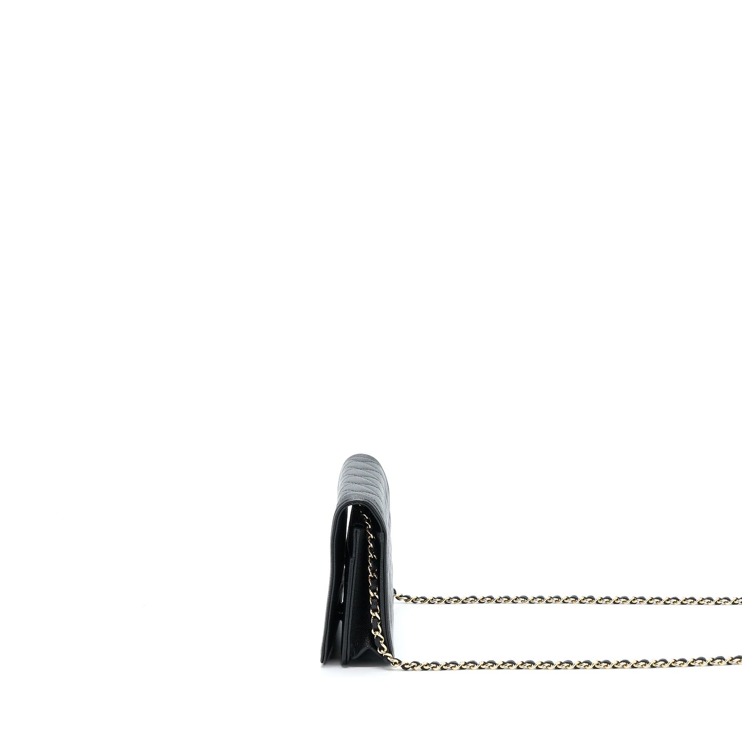 Chanel Boy Wallet On Chain Caviar Black L
