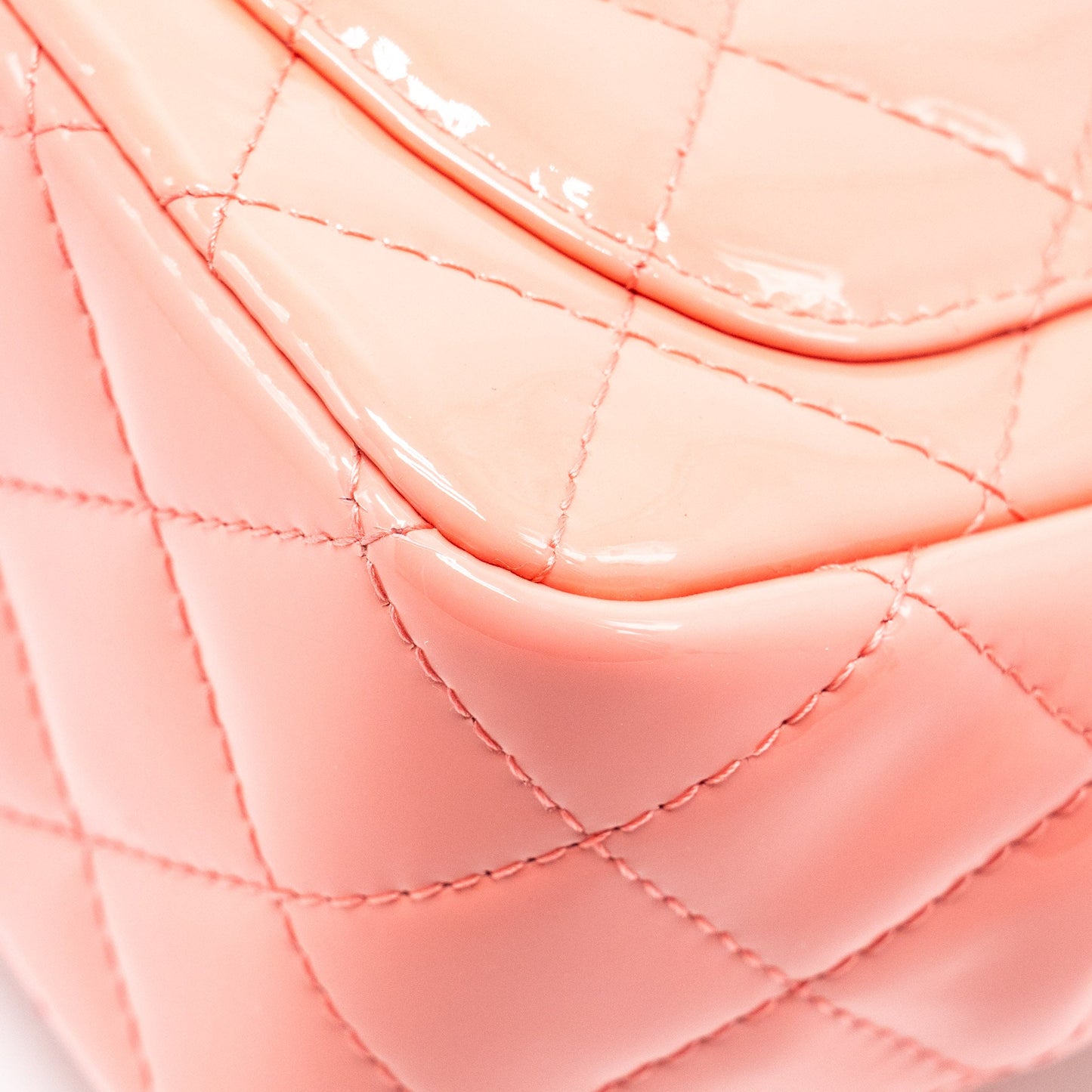 Chanel Mini Square Flap Bag Patent Pink