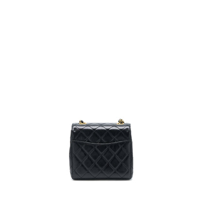 Chanel 22K Retro Classic New Square Mini Flap Bag Goatskin Black  (Microchip)