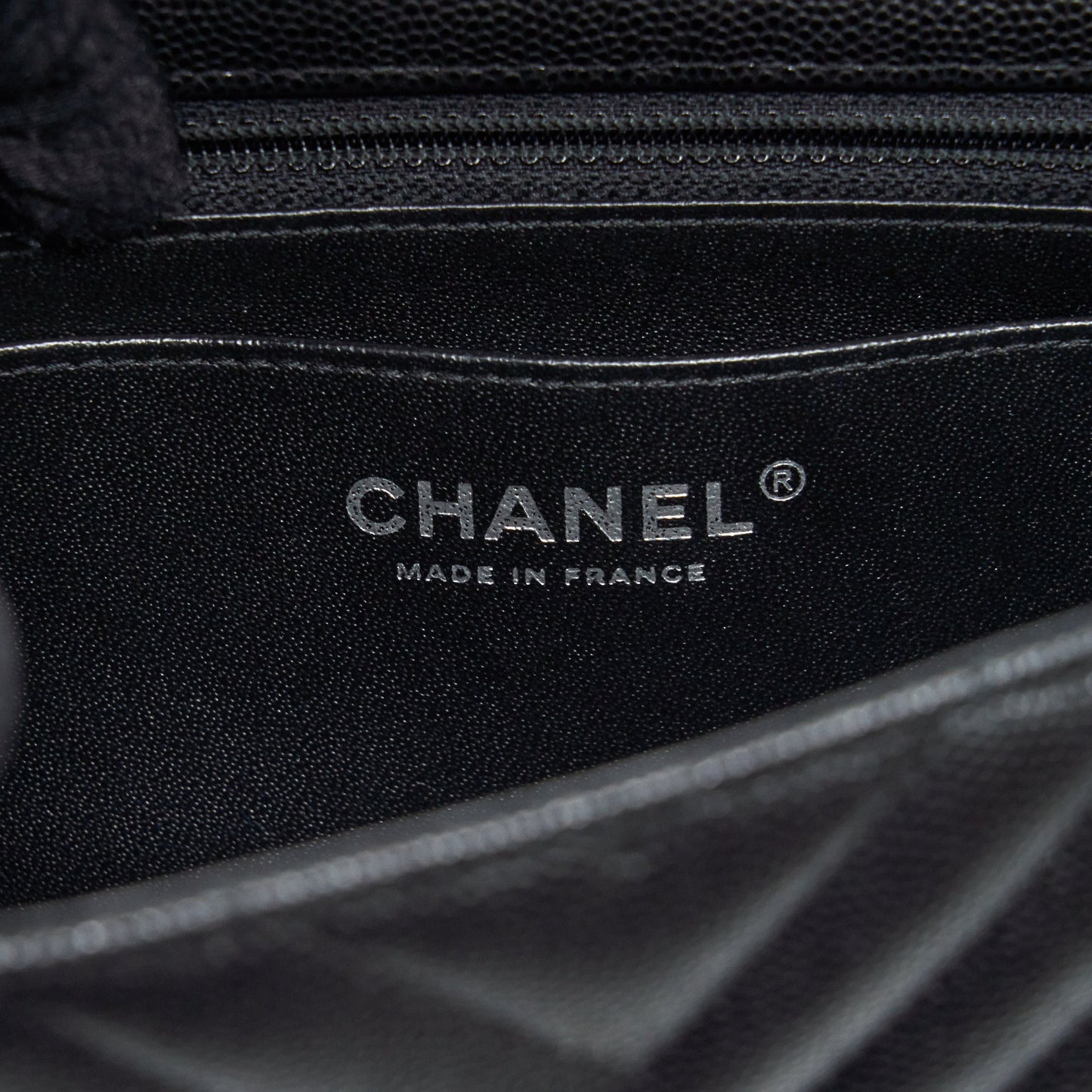 Chanel Chevron Mini Rectangular Flap Bag Caviar Black