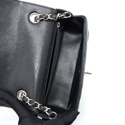 Chanel Chevron Mini Rectangular Flap Bag Caviar Black