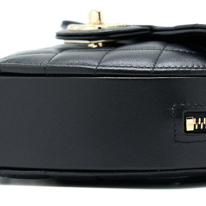Chanel 22S Small Heart Bag Lambskin Black L