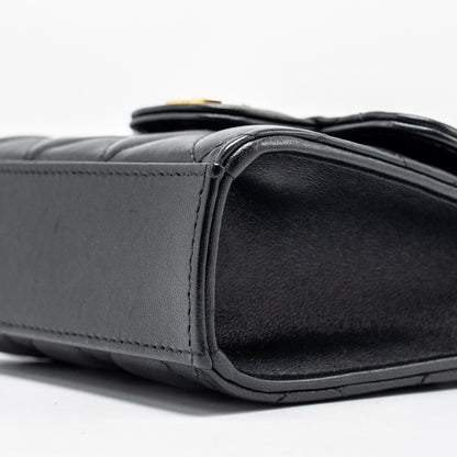 Chanel 22B Top Handle Mini Flap Clutch Lambskin black  (Microchip)