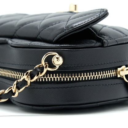 Chanel 22S Small Heart Bag Lambskin Black L