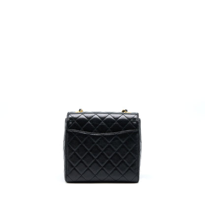 Chanel 22K Retro Classic New Square Flap Bag Goatskin Black  (Microchip)