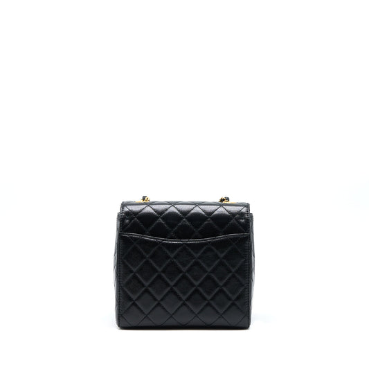 Chanel 22K Retro Classic New Square Flap Bag Goatskin Black  (Microchip)