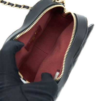 Chanel 22S Small Heart Bag Lambskin Black L