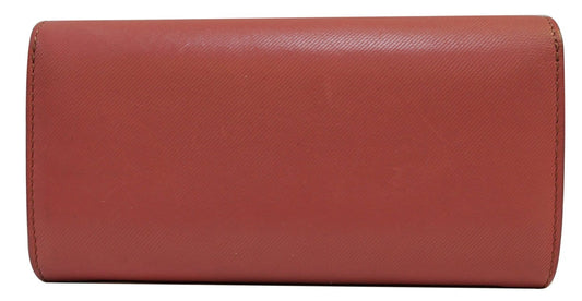 BURBERRY Trench Leather Continental Wallet Blossom Pink