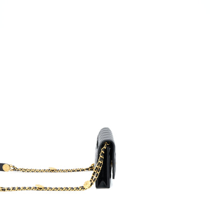 Chanel 22A Twist your button Wallet On Chain Caviar Black  (Microchip)