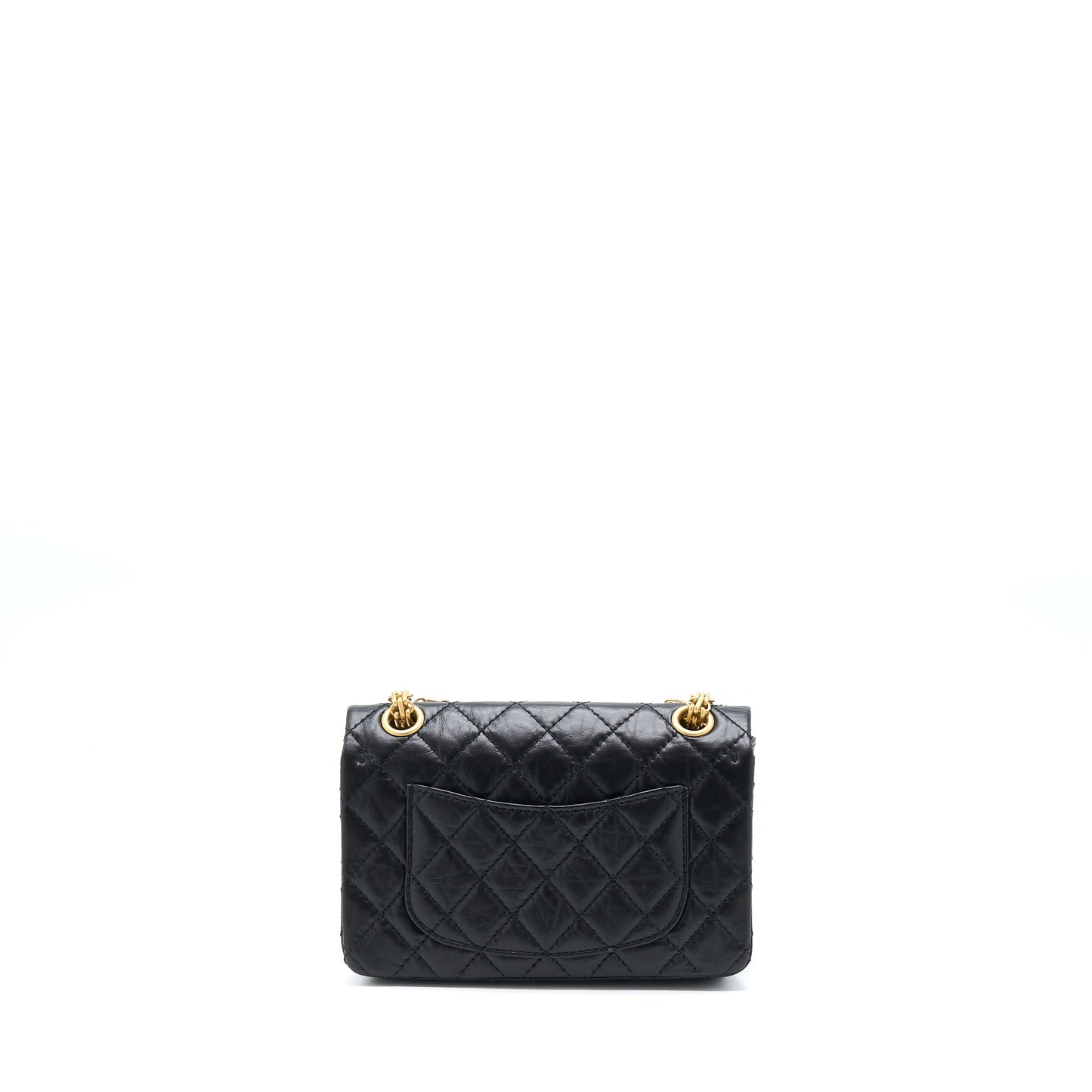 Chanel Mini 2.55 Reissue Flap Bag Aged Calfskin Black Brushed
