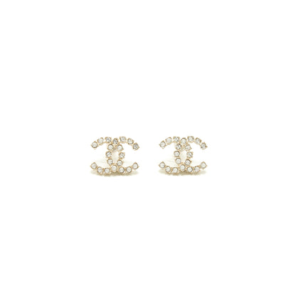 Chanel CC logo Crystal Earring L