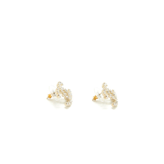 Chanel CC logo Crystal Earring L