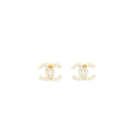 Chanel CC logo Crystal Earring L