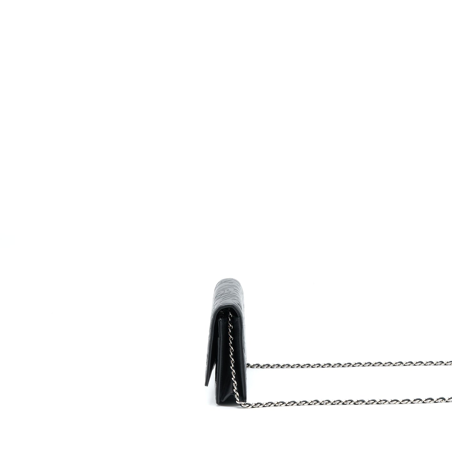 Chanel Camellia Wallet On Chain Lambskin Black