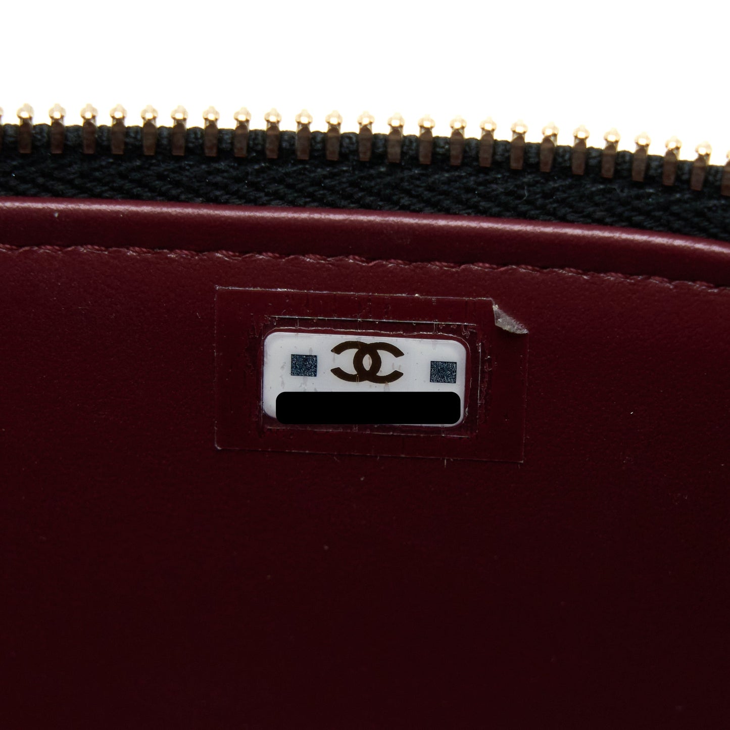 Chanel Long Vanity Detailed Gem Chain Lambskin Black  (Microchip)