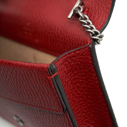 Gucci Dionysus Super Mini Leather Bag Red SHW